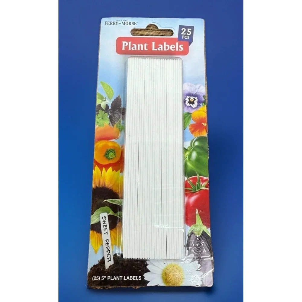 NIP FERRY-MORSE PLANT LABELS SET OF 25 / REUSABLE 5 Inches